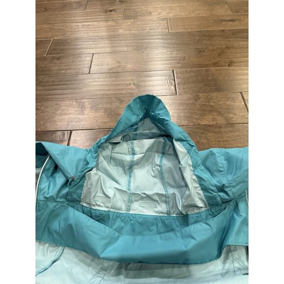 Columbia Jacket Womens Teal Switchback II Raincoat Full Zip Hidden Hood M RL2149 - Picture 9 of 11